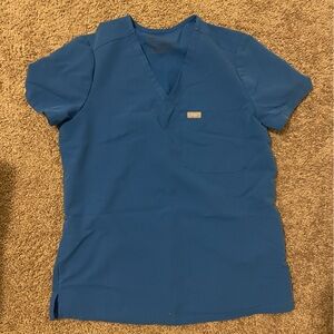 Royal Blue Catarina One-Pocket Scrub Top